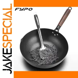 Traditional 32cm Hand-Hammered Iron Wok