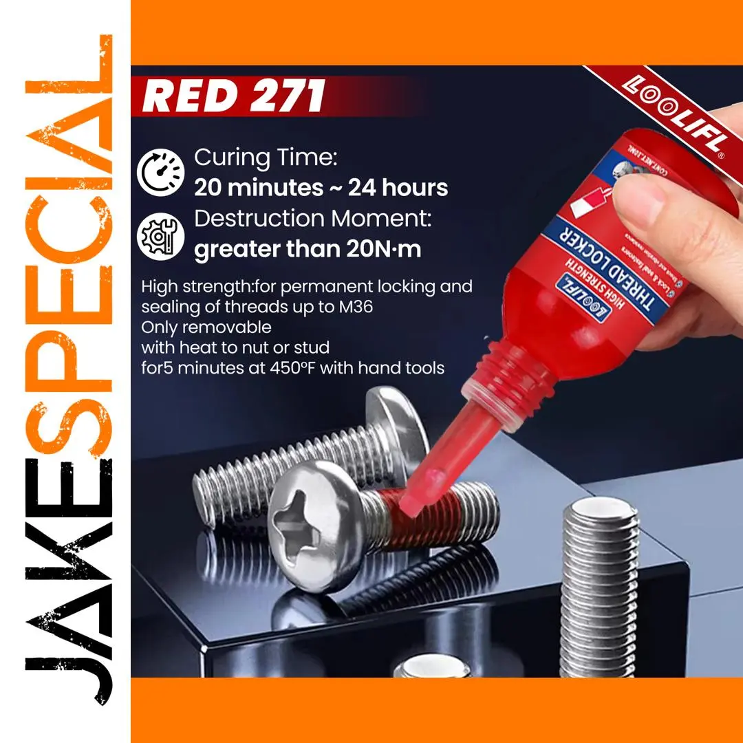 Loolifl Red Thread Locking Agent 10ml for M32 Fasteners 1 Loolifl Red Thread Locking Agent 10ml for M32 Fasteners
