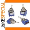 Five-Piece Miniature Toggle Switch Set with Models MTS-102 to MTS-203