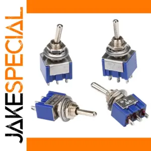 Five-Piece Miniature Toggle Switch Set with Models MTS-102 to MTS-203