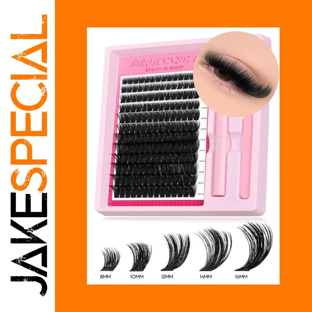 GROINNEYA DIY Lash Extension Kit with 10-16 mm Clusters 1 GROINNEYA DIY Lash Extension Kit with 10-16 mm Clusters