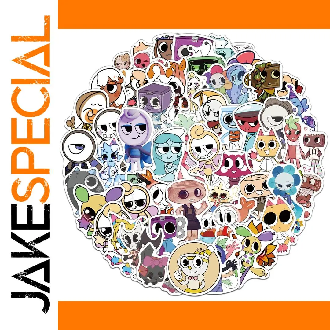 Vibrant Cartoon Sticker Set for Personalization 1 Vibrant Cartoon Sticker Set for Personalization