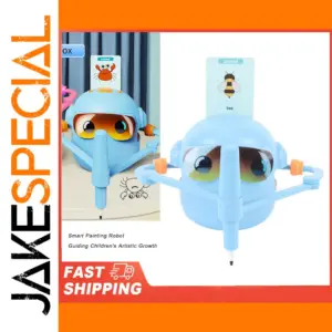 Kids Drawing Robot in Bright Blue