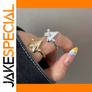 Vintage Adjustable Heart-Shaped Ring for Both