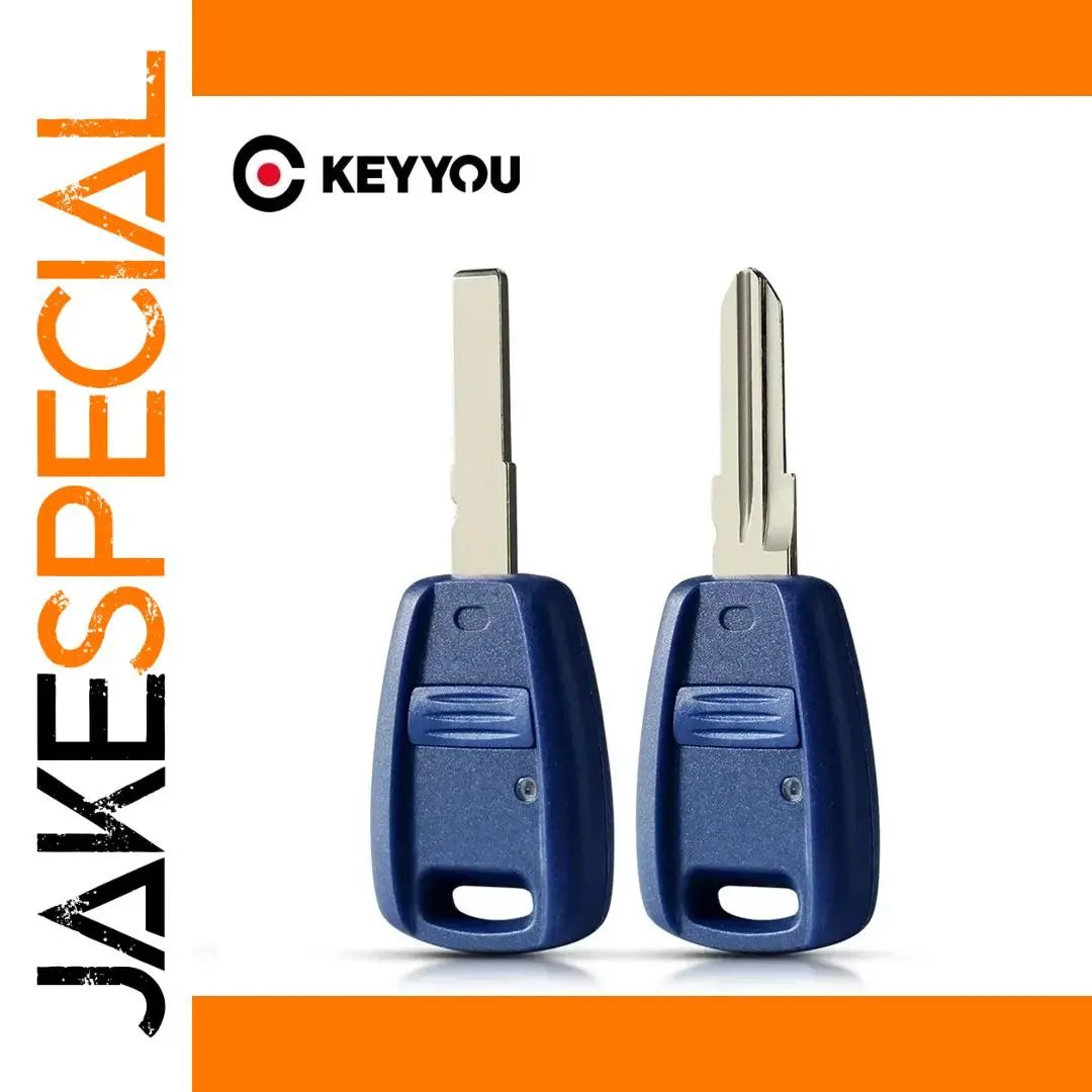 Blue Fiat Key Shell Set for Punto, Bravo, Doblo 1 Blue Fiat Key Shell Set for Punto, Bravo, Doblo