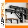 Heavy-Duty Black Foldable Shelf Brackets 8-20"