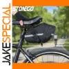 Black Rugged Bike Saddle Bag with Reflective Strips