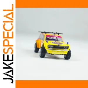 Vibrant Yellow Datsun 510 Off-Road Diecast Model