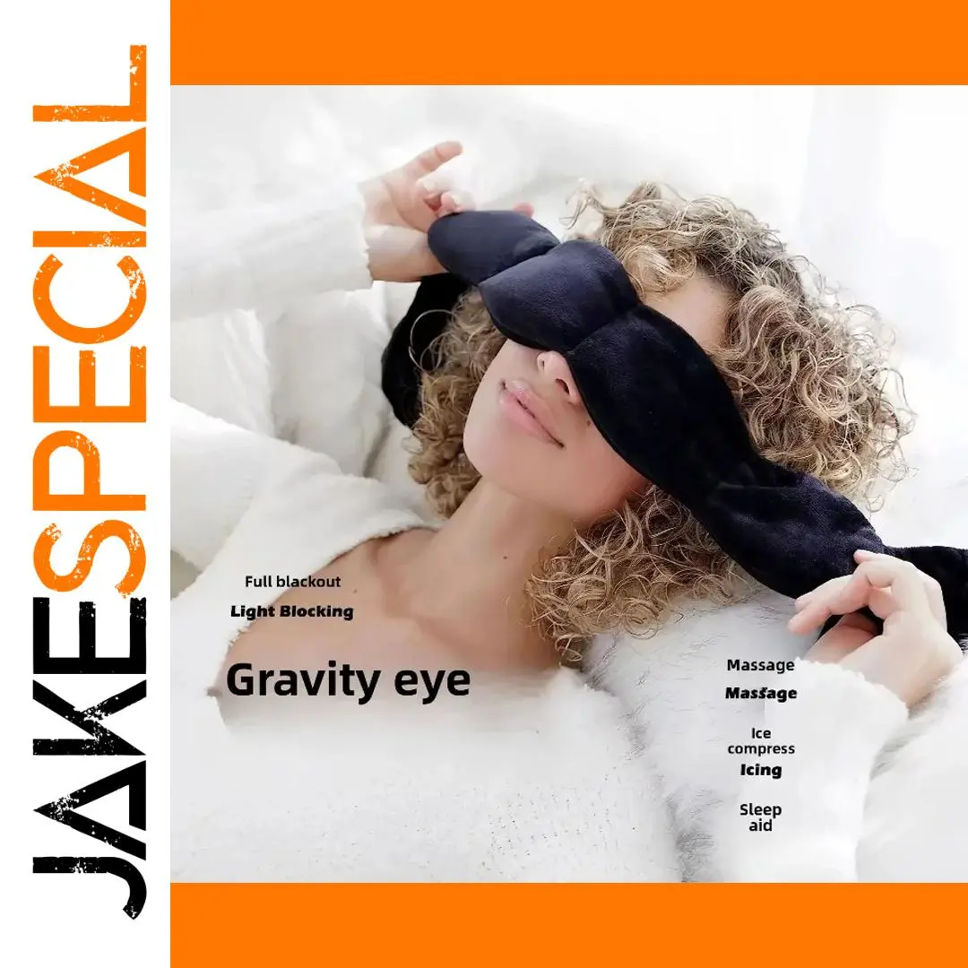 Weighted Black Sleep Mask with 3D Eye Coverage 1 Weighted Black Sleep Mask with 3D Eye Coverage