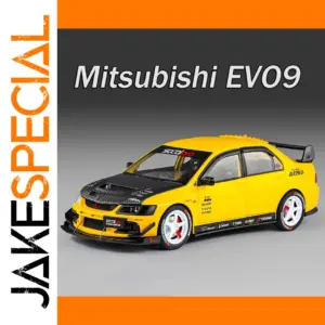 Vibrant Yellow Mitsubishi EVO9 GTR-R34 Diecast Model