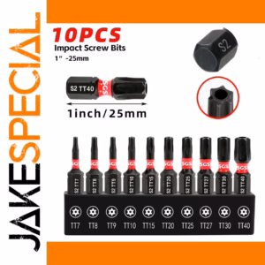 Impact-Resistant S2 Steel Torx Bits Set