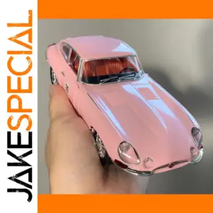Pink Jaguar E-Type Model Car 1:24 Scale
