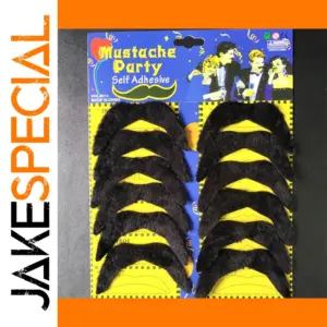 12-Pack Self-Adhesive Fake Mustaches for Parties