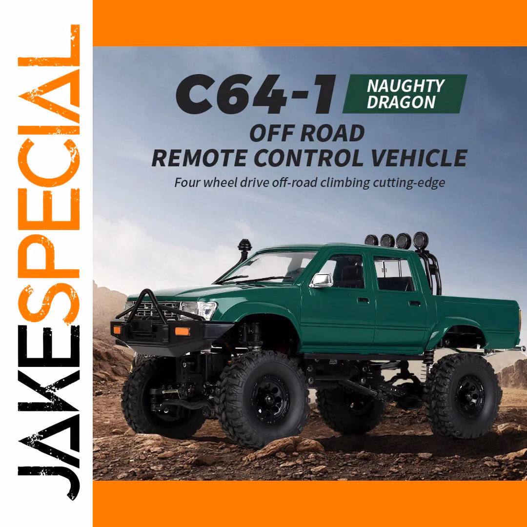 Green WPL C64-1 Off-Road RC Truck 1 Green WPL C64-1 Off-Road RC Truck