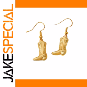 Vintage Cowboy Boot Earrings in Gold or Silver