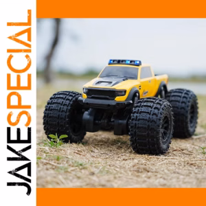 Rugged Yellow Off-Road RC Pickup Truck