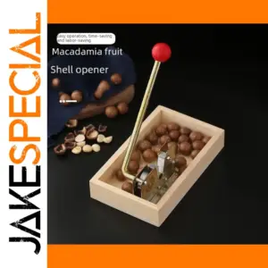 Elegant Macadamia Nut Opener with Wooden Base
