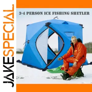 Blue Ice Fishing Shelter for 4 Persons