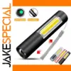 Mini LED Flashlight with Zoom and COB Floodlight