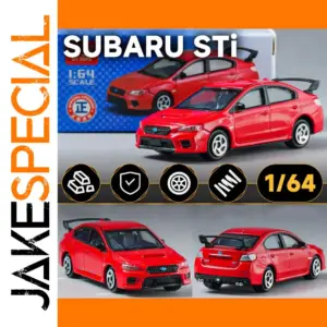 Vibrant Red Subaru WRX STI Diecast Model