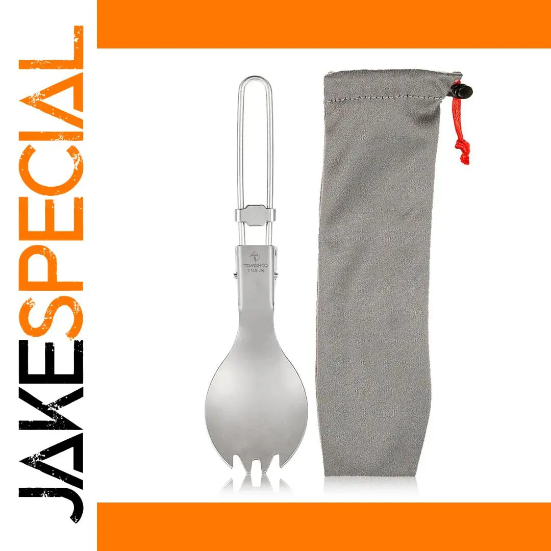 Titanium Folding Spork for Outdoor Use 1 Titanium Folding Spork for Outdoor Use