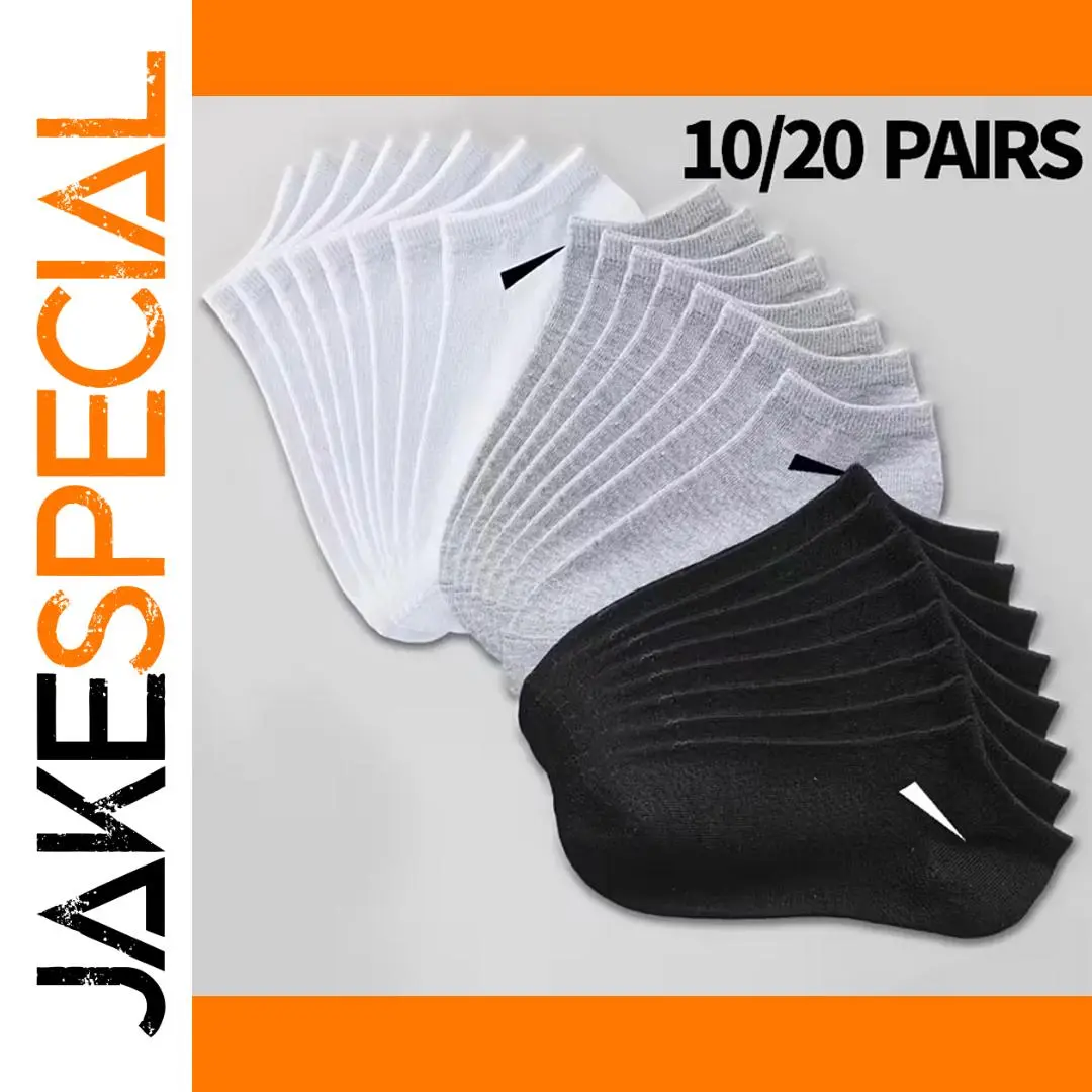 Low-Cut Ankle Socks 10/20 Pairs, 100% Polyester 1 Low-Cut Ankle Socks 10/20 Pairs, 100% Polyester