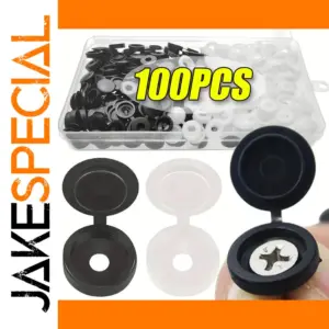 Hinged Plastic Screw Cap Cover Set (100 pcs)