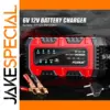Red FOXSUR Car Battery Charger for 6V/12V Batteries