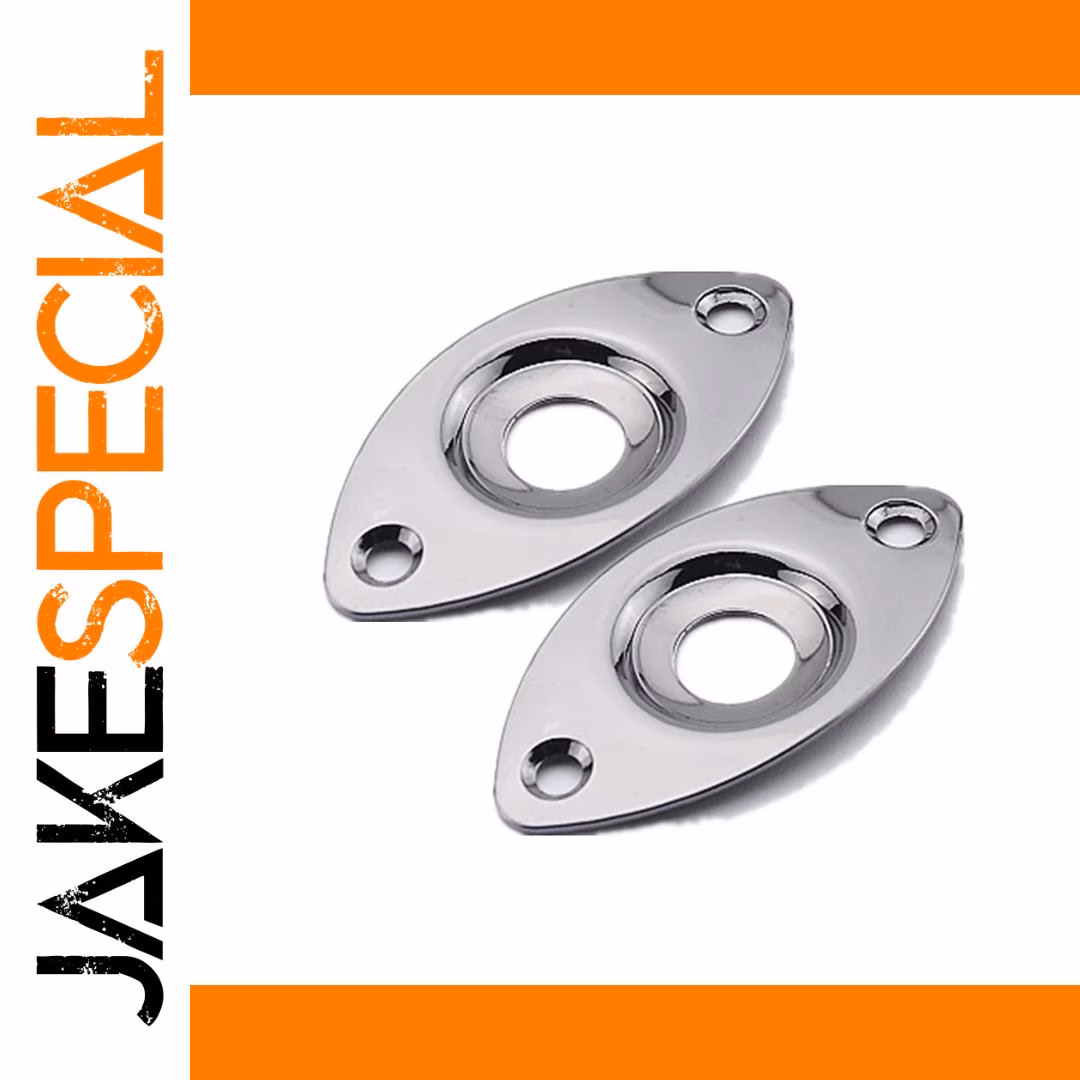 Metal Guitar Jack Plate Set for Electric Guitar and Bass 1 Metal Guitar Jack Plate Set for Electric Guitar and Bass