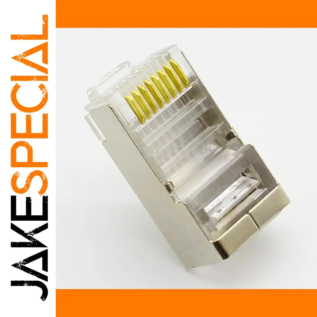 Shielded Cat6 RJ45 Connectors Set of 50 1 Shielded Cat6 RJ45 Connectors Set of 50