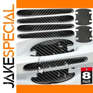 Carbon Fiber Car Handle & Mirror Protectors Set