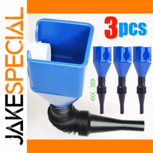 Portable Blue Fuel Funnel for Vehicles