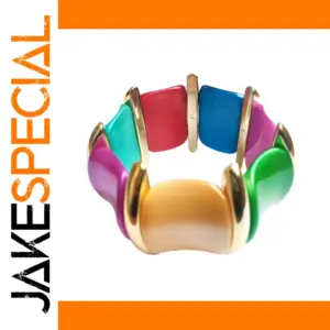 Vibrant Bohemian Resin Bracelet with Adjustable Fit