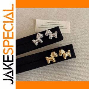 Vintage Horse Earrings in Gold and Silver