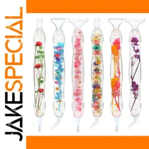 Sparkling Crystal Flower Resin Drill Pen
