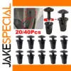 Black Universal Vehicle Fastener Set for Mudguards
