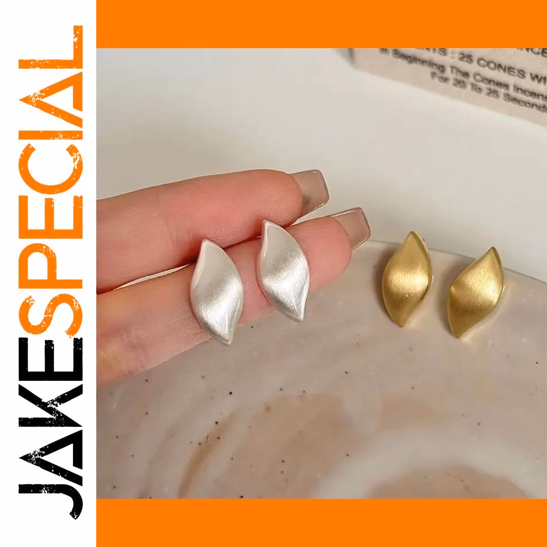 Leaf-Shaped Zinc Alloy Stud Earrings 1 Leaf-Shaped Zinc Alloy Stud Earrings