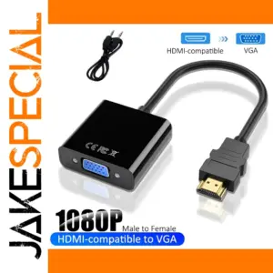 HDMI to VGA Adapter with 1080P Support