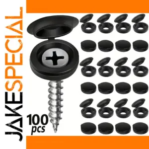 Hinged Plastic Screw Cap Covers 13mm, Pack of 100