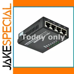 Fiber Media Converter with 4 Ethernet & 2 Fiber Ports