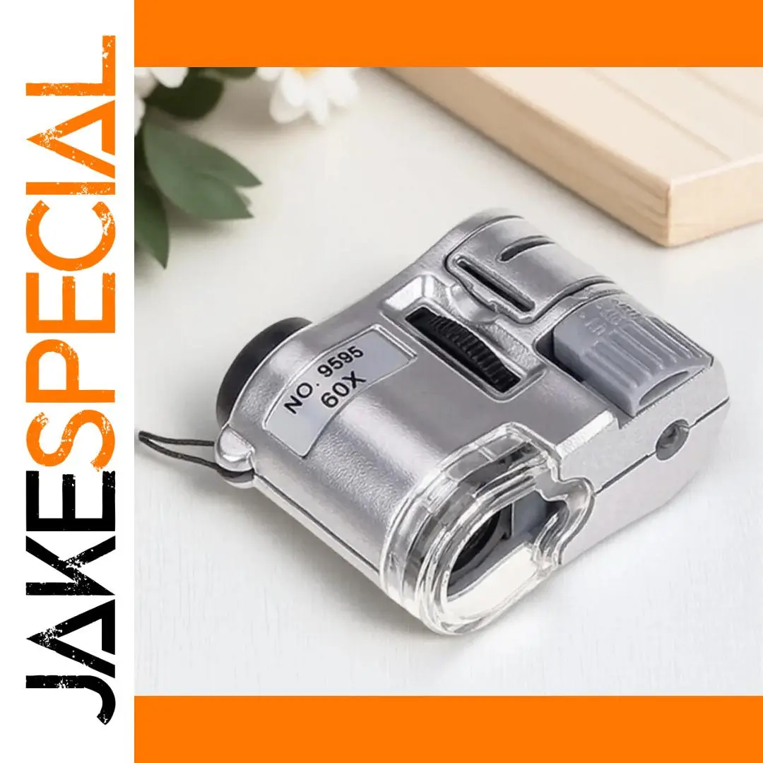 60X Compact Handheld Magnifier with LED Lights 1 60X Compact Handheld Magnifier with LED Lights
