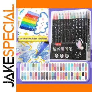 Vibrant Glitter Highlighter Set with Dual Tips