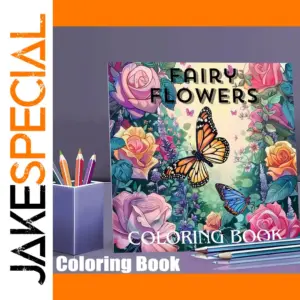 Fairy Flowers Adult Coloring Book with Floral Designs