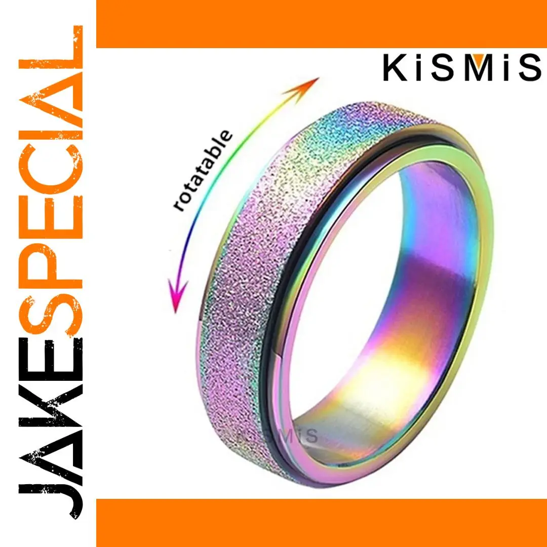Vibrant Stainless Steel Fidget Ring for Adults 1 Vibrant Stainless Steel Fidget Ring for Adults