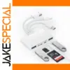 White 5-in-1 USB OTG Media Adapter