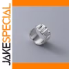 Adjustable Silver Ring with Wave Design R164