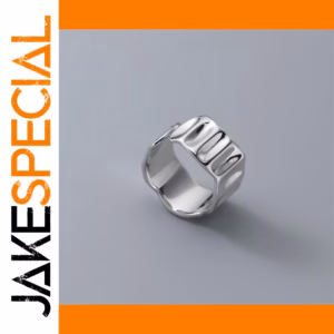 Adjustable Silver Ring with Wave Design R164