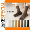 Women's Mid-Calf Toe Socks Set - 4 Pairs