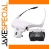 White Head-Mounted Magnifier With 5 Lenses