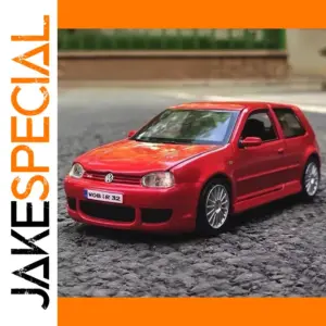 Red Volkswagen Golf GTI R32 Scale Model 1:24